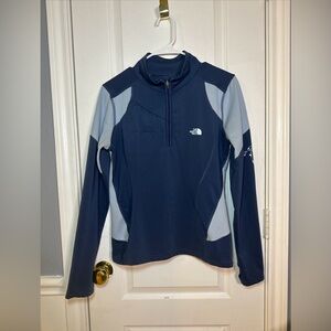 The North Face Womens Small Blue Quarter Zip‎ Pullover